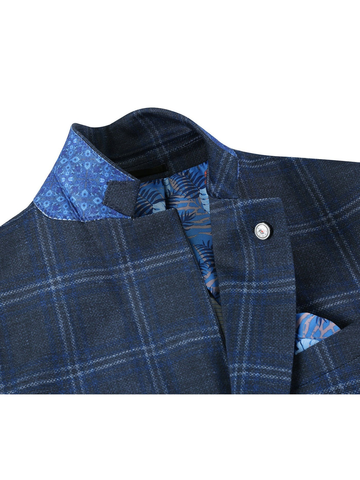 Men&#39;s Blazer Slim Fit Half Canvas Blue Sport Coat