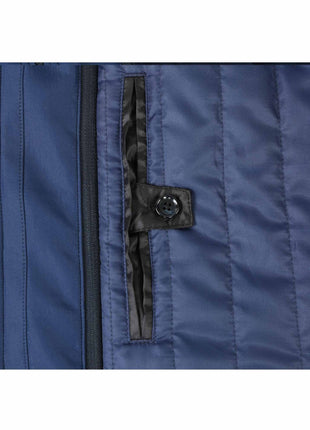Raphael Solid Navy Wool Blend Short Coat