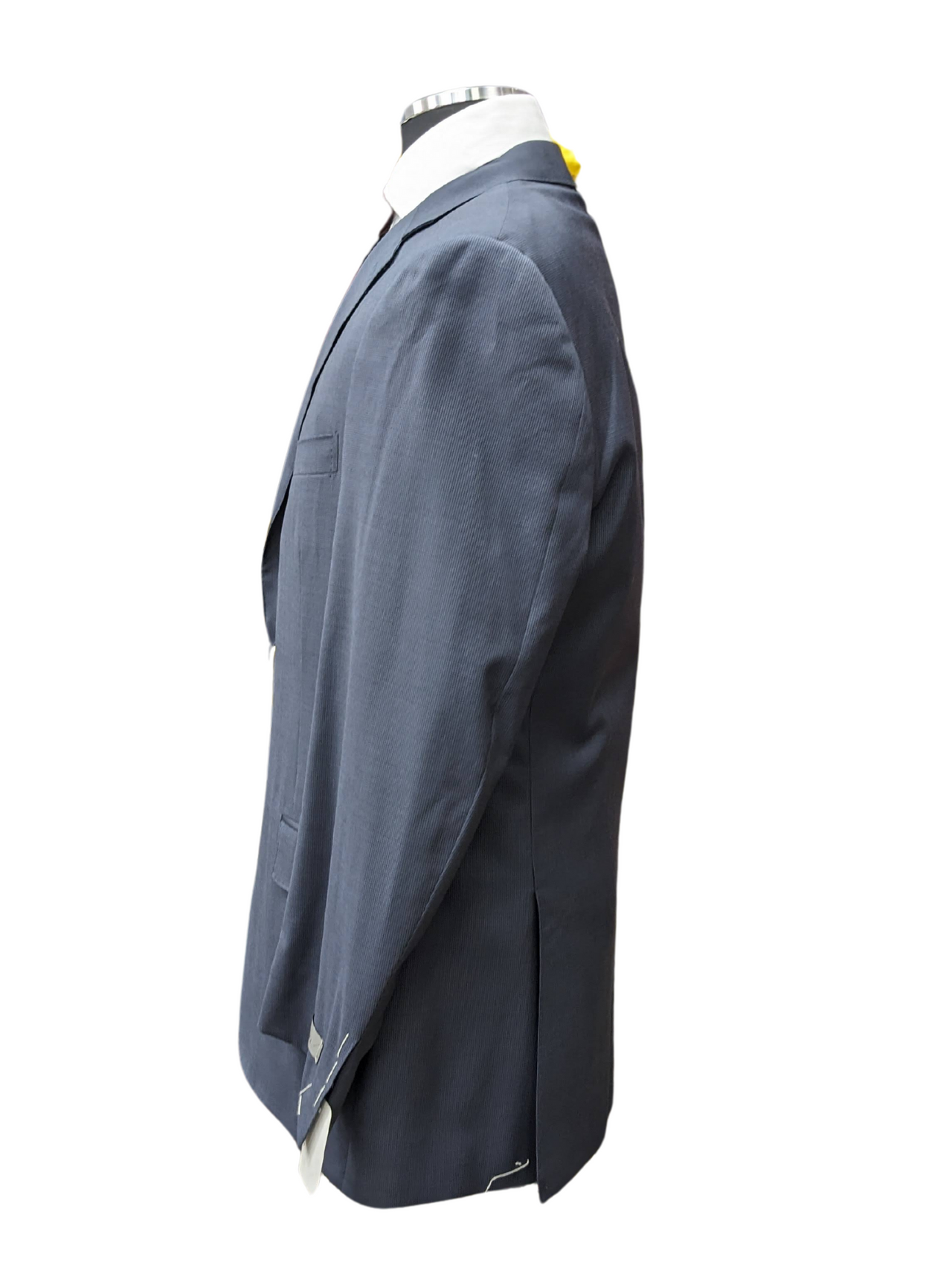 Canali 1934 Mens Blue Check 44R Drop 7 100% Wool 2 Button 2 Piece Suit