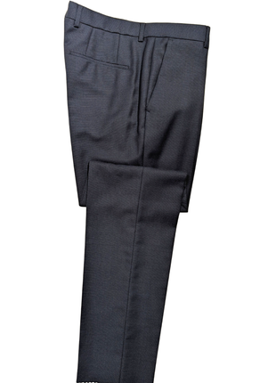 Hugo Boss Blue Textured Marzotto Wool Notch Lapel Two-Button Suit 38R