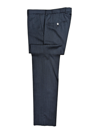 Hugo Boss Super 120s Navy Blue Textured Notch Lapels Slim Fit Wool 2-Button Suit - 38R
