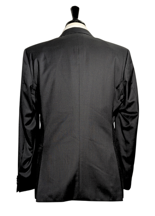 Hugo Boss Guabello collection Textured Black Water Repellent Wool 2-Button Suit - 40R
