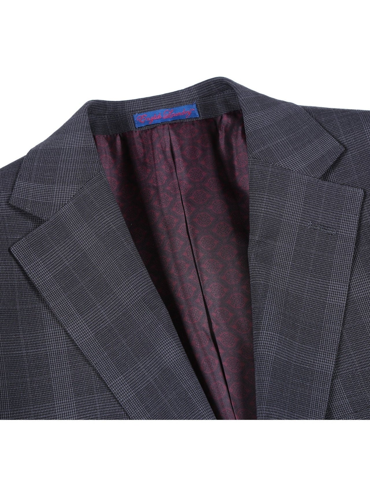 English Laundry Single Breasted Two Button Checked Notch Lapel Suit