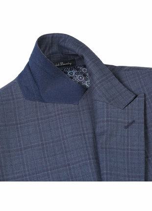 English Laundry Slim Fit Two Button Gray Wool Peak Lapel Suit