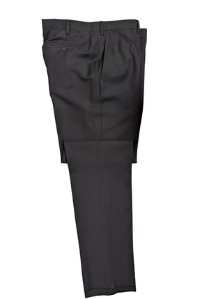 Armani Collezioni Solid Black Notch Lapel 2-Button Wool Suit - 48R