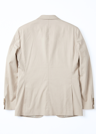 Santorelli Mens Solid Ivory Half Canvassed Notch Lapel Classic Fit 2-Button Stretch Suit  - 40R
