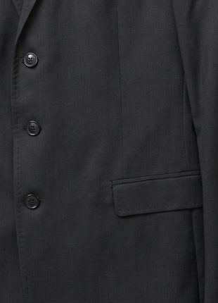 Dolce & Gabbana Mens Solid Black Fully-Canvassed Notch Lapel Slim Fit 3-Button Wool Suit  - 44L