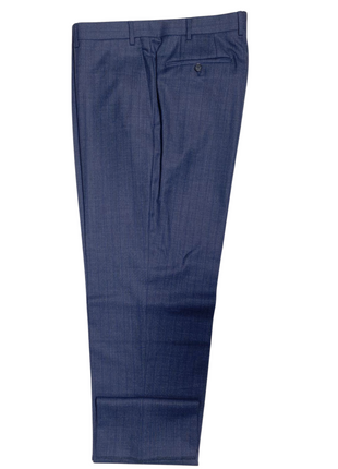 Canali Blue Pinstriped Notch Lapel 100% Wool Classic Fit 2 Button Suit 44L