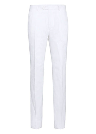 Men's Big & Tall Notch Lapels White Solid Linen Suits
