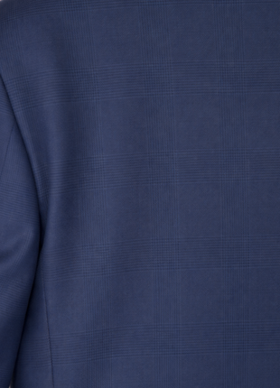 Centrion Mens Tonal Windowpane Navy Notch Lapels Classic Fit 2 Button Wool Suit