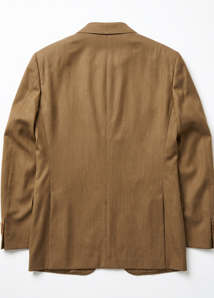 Sartoria Partenopea Camel Brown Textured Notch Lapel Classic Fit 2-Button Suit - 40L
