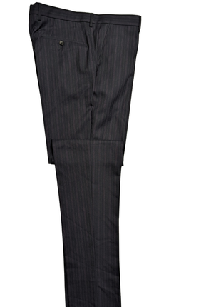 Hugo Boss Navy Blue and Purple Pinstriped Notch Lapels Wool 2-Button Suit 40R