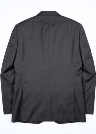 Boss Solid Charcoal Gray Notch Lapel Comfort fit Wool Stretch 2-Button Suit 42S