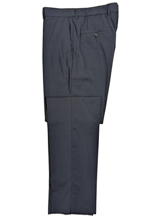 Hugo Boss Navy Blue Plaid Windowpane Notch Lapels Wool 2-Button Suit - 40R