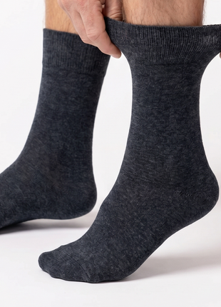 Rizzi Charcoal Gray Pure Cotton Scented Non-Biding Seamless Socks