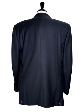 Canali Solid Midnight Navy Modern Fit Notch Lapel Wool 3-Button Suit 48L