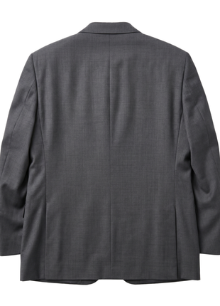Baroni Couture Mens Charcoal Textured Half Canvassed Notch Lapel Classic Fit 2-Button Wool Suit  - 50R