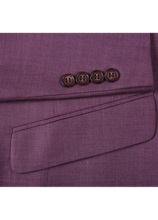 Raphael Men's Slim Fit Notch Lapels Solid Suits