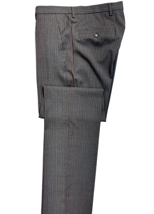 Hugo Boss Super 110s Pinstriped Grey Notch Lapels Wool 2-Button Suit - 36R