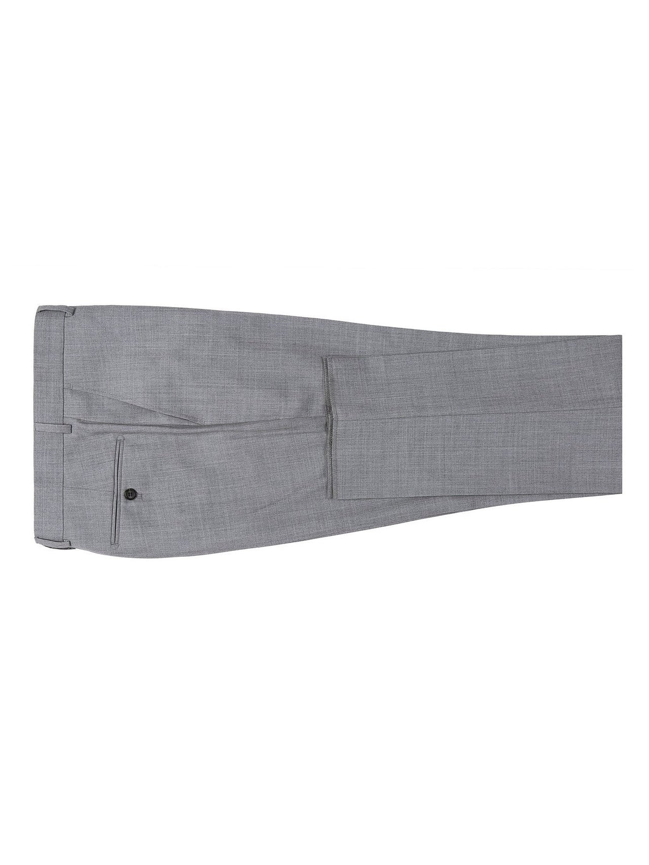 Men's Regular Fit Flat Front Wool Suit Pant