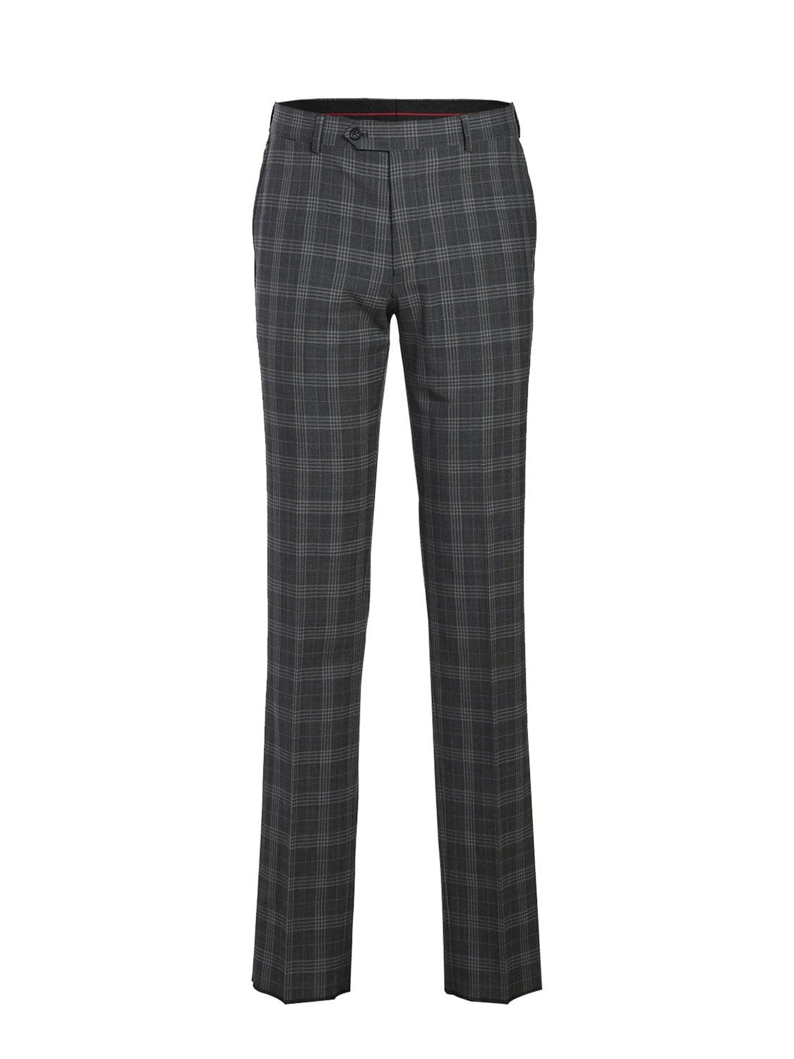 Gray Check Peak Wool Suit