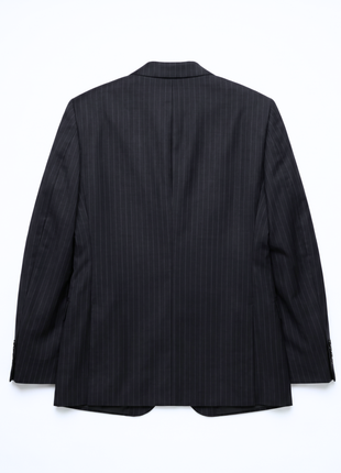 Boss Black Pinstripe Notch Lapel Modern Fit Wool 2-Button Suit 40R