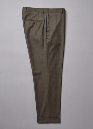 Sartoria Partenopea Mens Olive Textured Notch Lapel Classic Fit 3-button Wool Suit - 40R