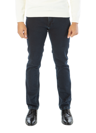 Montreux Mens Slim Fit Navy Blue 5 Pocket Stretch Jeans