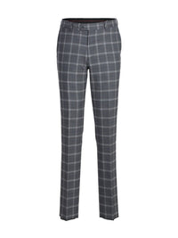 Thumbnail for Gray Plaid Notch Wool Suit