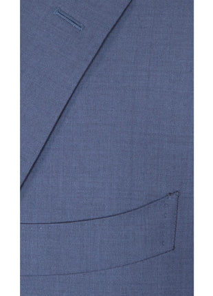 Canali Mens 38R Blue 100% Wool Classic Fit Two Piece Suit