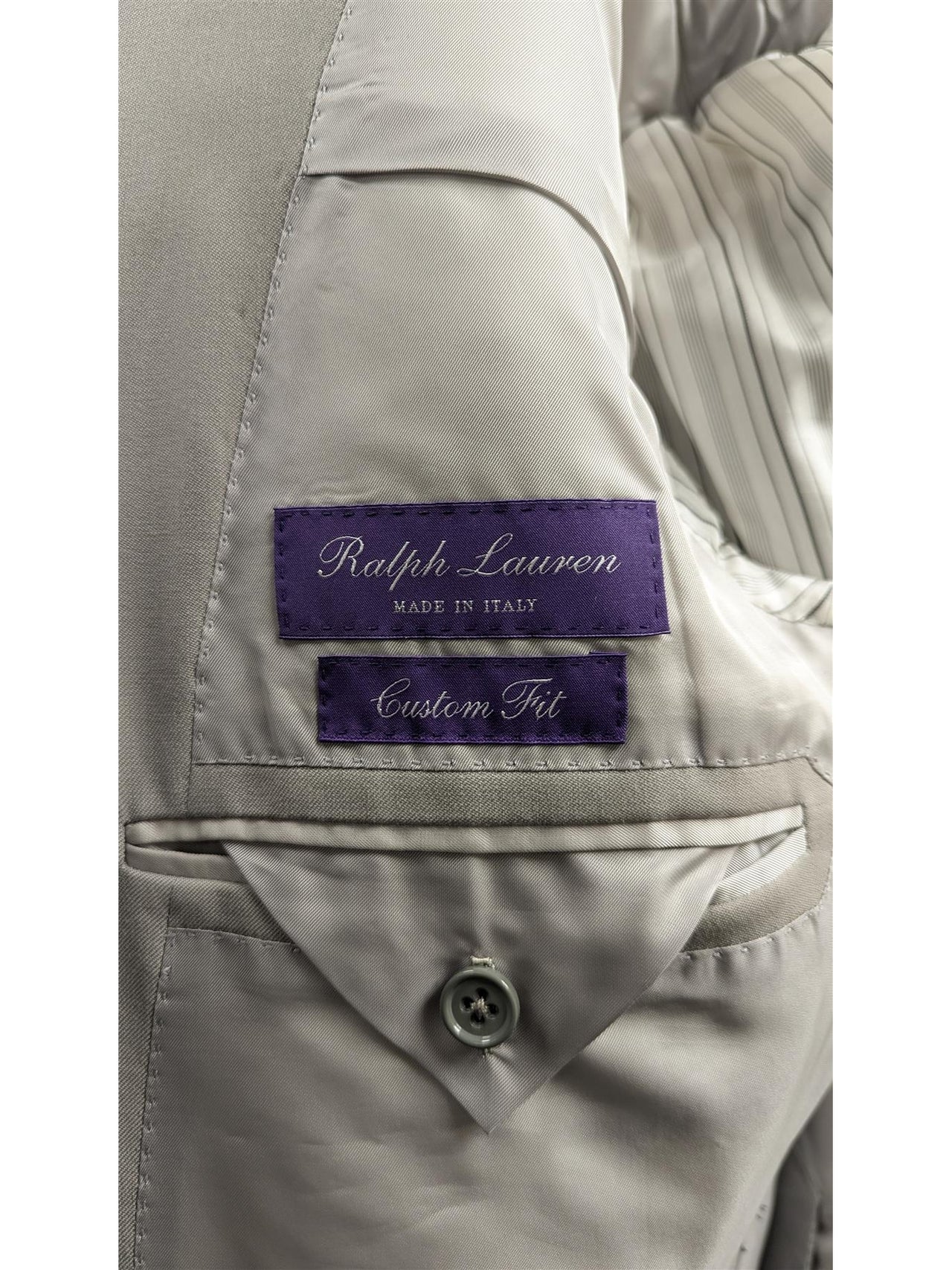 Ralph Lauren Purple Label Mens 40L Gray 100 Wool Double Breasted 2 Pi The Suit Depot