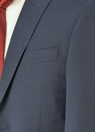 Canali Men's Dark Blue 3-piece 100% Wool Suit 44R
