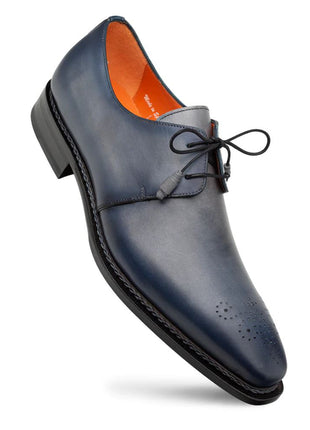 Mezlan Mens Gray Rust Lace-Up Oxford Leather Dress Shoes