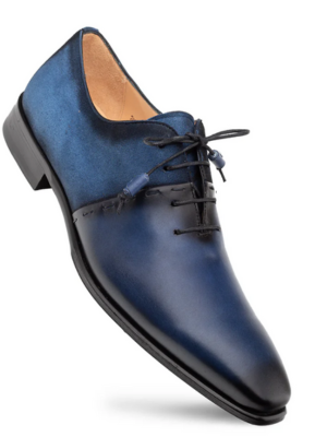 Mezlan Men's Navy Cobalt Calfskin Leather Dress Shoes | The Suit Depot Mezlan Men's Navy Cobalt Calfskin Leather Dress Shoes | The Suit Depot
