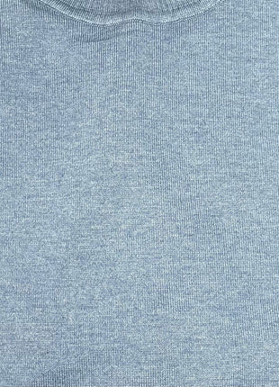 Arthur Black Men's Solid Light Blue Pullover Cotton Blend Turtleneck Sweater