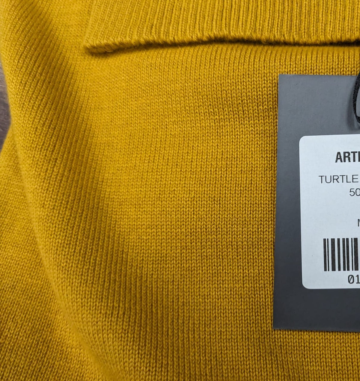 Arthur Black Men&#39;s Solid Mustard Pullover Cotton Blend Turtleneck Sweater Shirt