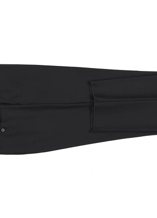 Raphael Classic Fit Solid Black Flat Front Wool Dress Pants - The Suit Depot