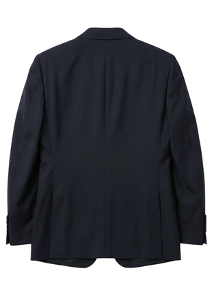 Sartoria Mazara Solid Black Slim Fit Notch Lapel Stretch Wool Suit