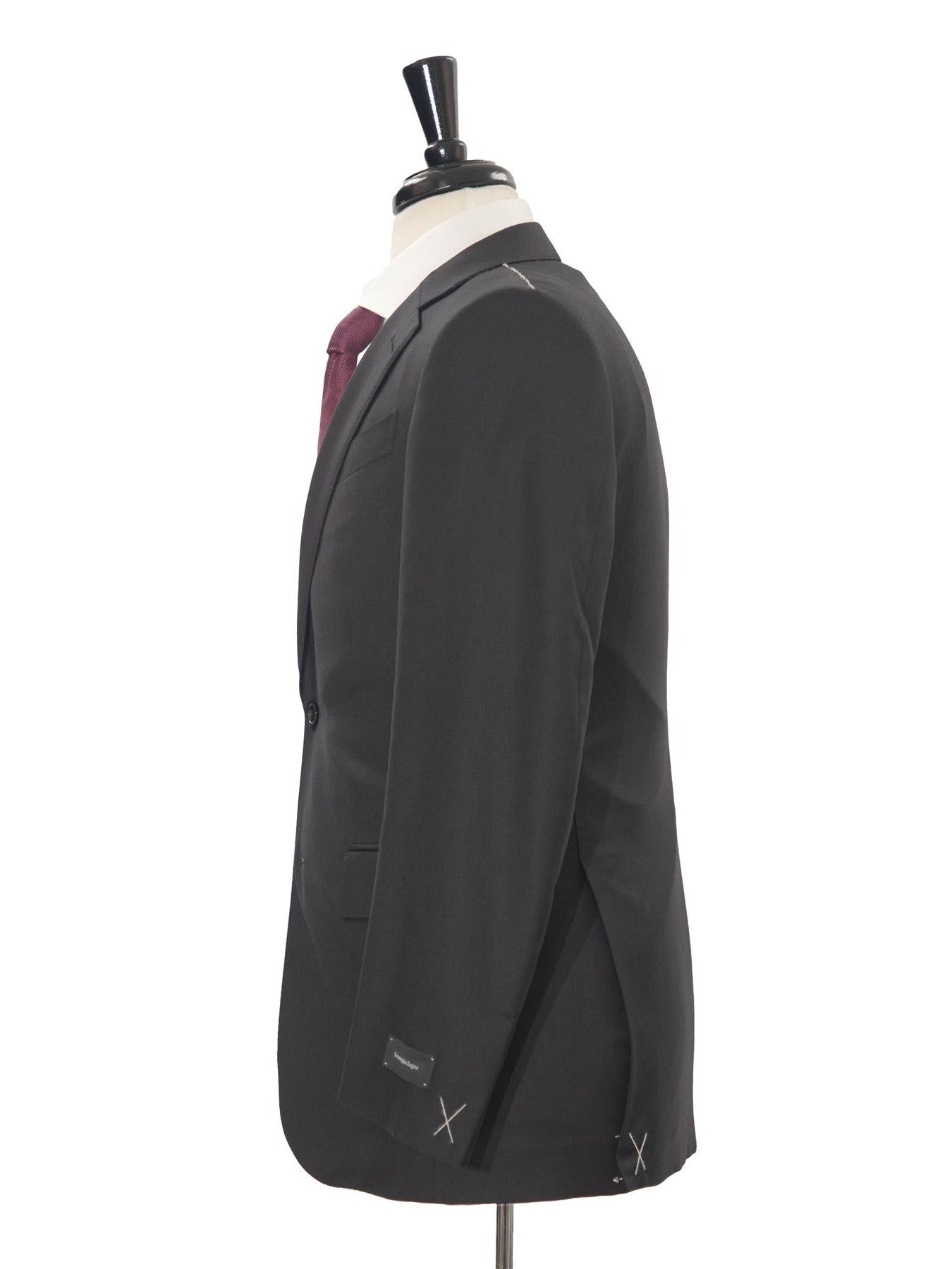 Ermenegildo Zegna Trofeo Mens 36R Drop 7 Black 100% Wool Modern