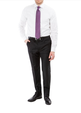 John Varvatos Half-Canvassed Black Two Button Wool Blend Suit