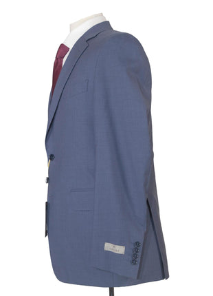 Canali Mens 38R Blue 100% Wool Classic Fit Two Piece Suit