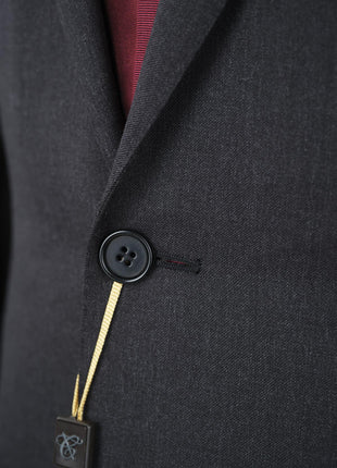 Canali 1934 Mens Charcoal Grey 46L Drop 7 100% Wool 2 Piece Suit