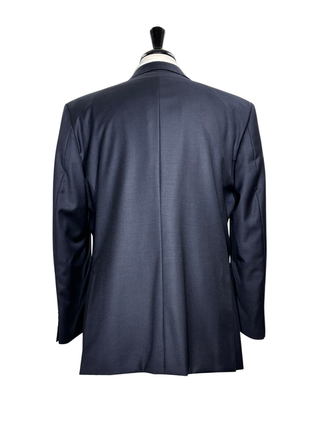 Revelli Solid Navy Notch Lapel Classic Fit 2-button Wool Suit - 44R