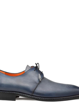 Mezlan Mens Gray Rust Lace-Up Oxford Leather Dress Shoes