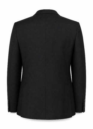 Profile Black Solid Black Satin Notch Lapel Slim Fit 2-Button Tuxedo - 44R