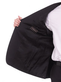 Thumbnail for Canali Mens Black 36R Drop 6 100% Wool 2 Piece Suit