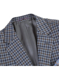 Thumbnail for Raphael Men's Charcoal Check 100% Wool Slim Fit Blazer Sportcoat