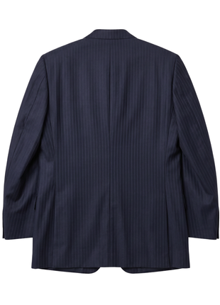 Canali Blue Striped Modern Fit Notch Lapel  Wool 2-piece Suit