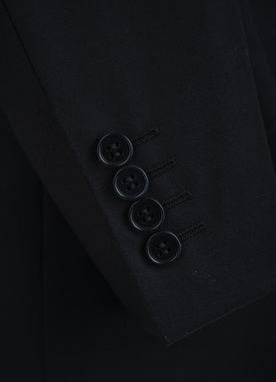 Canali Mens Solid Navy Blue 40L Drop 7 Modern Fit 100% Wool 2 Piece Suit