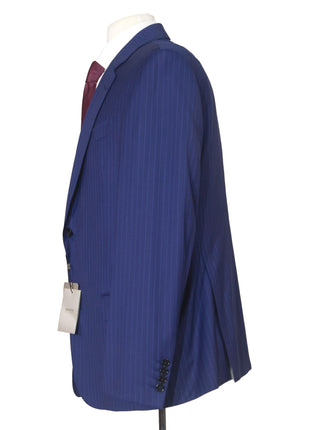 Armani Collezioni G-Line 42L Blue Pinstripe 100% Wool Slim Fit 2 Piece Suit